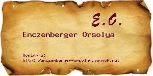 Enczenberger Orsolya névjegykártya