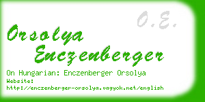 orsolya enczenberger business card